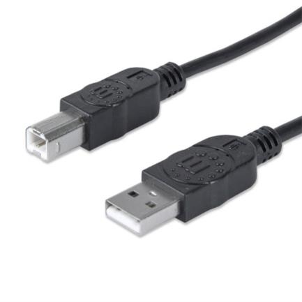 Manhattan Cable USB B Alta Velocidad 2.0 A-B1.8m Color Negro